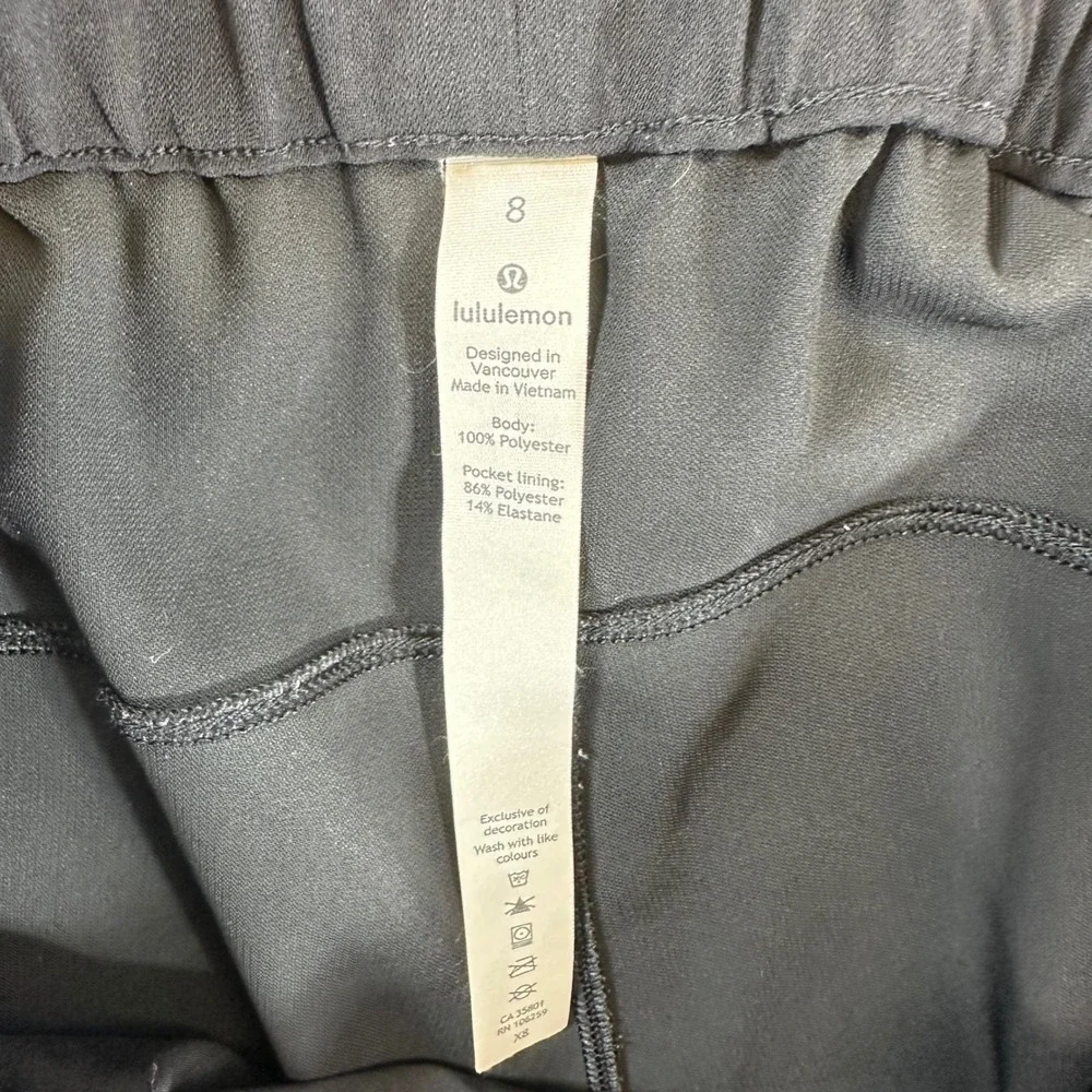 Lululemon On the Fly 7/8 Pant Women's Size 8 Black High Rise Trousers